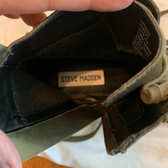 NiB Steve Madden army green combat boots - Picture 5 of 8